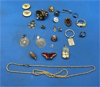 Gold Tone Jewelry & Misc Items