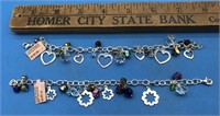 Pair of New 7.5 Inch Sterling Charm Bracelets