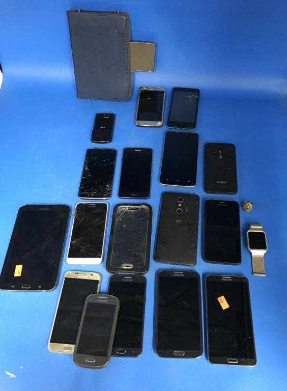 Large Lot Of Used Cell Phones & Tablet
