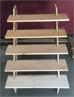 portable jigsaw wood display Shelving unit