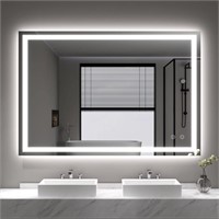 Dripex 48 x 36 Inch LED Bathroom Mirror, Anti-Fog