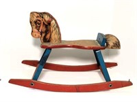 Vintage Wood Rocking Horse