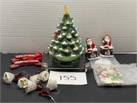 Mixed Christmas decor; tree; ornaments & more