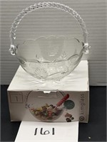 Kimglass strawberry design bowl w/ plastic handle