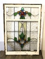 Wood Framed Stained Glass Panel