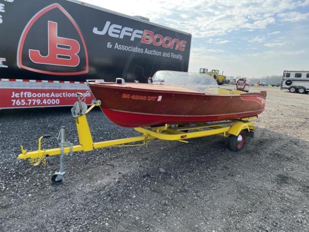 1958 Riviera Yellow Jacket Wood Boat