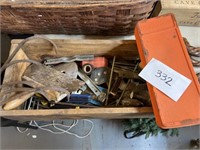 Box of vintage tools; mixed lot