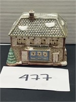 Vintage ceramic Christmas village house