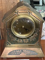 Vintage Victorian ornate brass clock