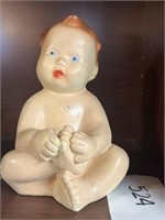 Vintage ceramic hand painted doll