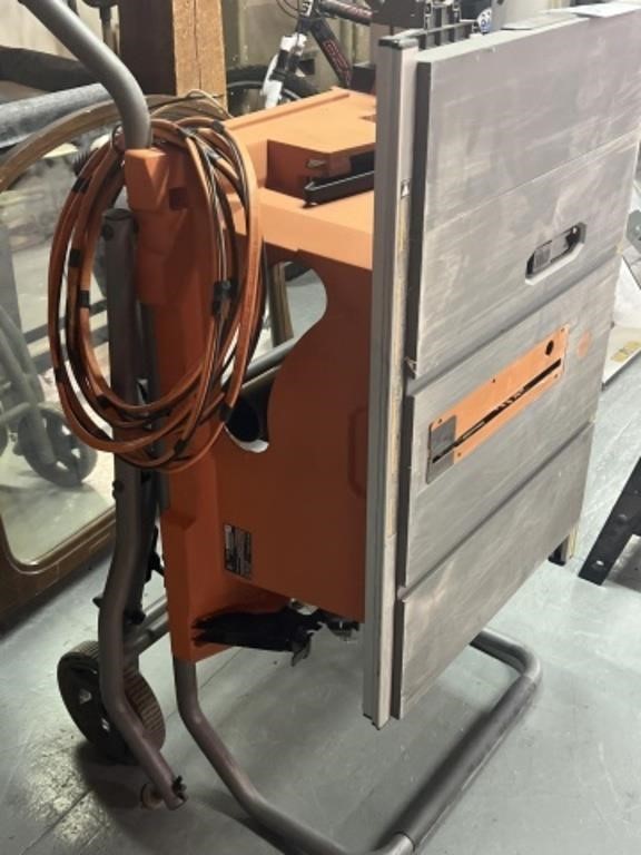 Rigid table saw with folding stand