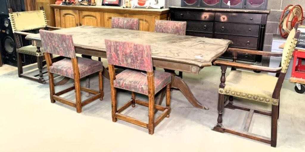 Vintage Double Pedestal Dining Table