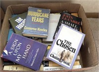 box of hard covered books