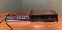 Vintage clock radios