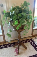Faux plant and plant stand