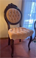 Wood  and upholstered chair
