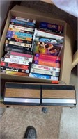 BIG BOX OF VHS MOVIES AND CONTAINER