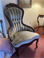 Upholstered and Wood chair