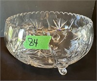 Pinwheel crystal bowl