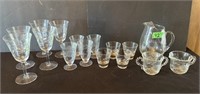 Etched glass lot