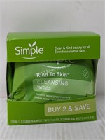Simple 2-Pack Cleansing Wipes
