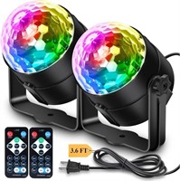 [2-Pack] Disco Ball Decor Party Lights with Remote