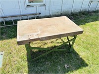 Work Bench with Angle Iron Frame, Heavy