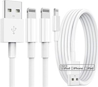 3 Pack 6ft Quntis iPhone Charger [MFi Certified] i