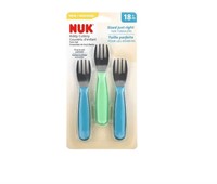 3 Pack NUK, Kiddy Cutlery Fork Set, 18+ Months