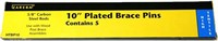 Zareba HTBP10 10-Inch Galvanized Brace Pin, Brown