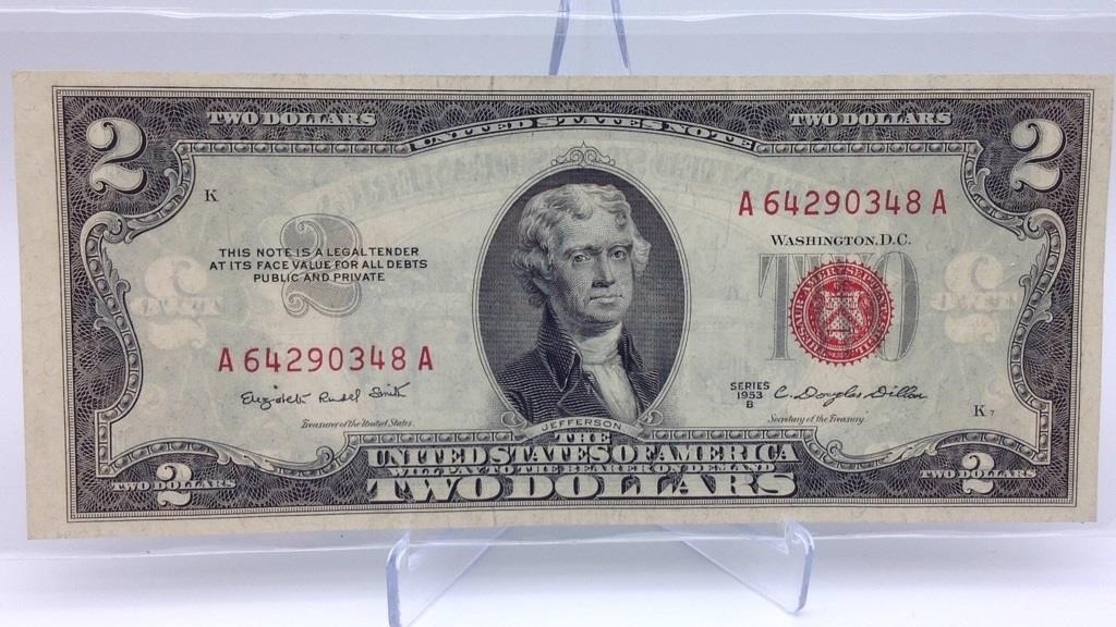 1953B $2 Red Seal