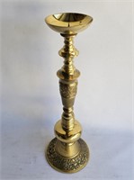 Large Brass Pillar Candle Holder 21" tall
