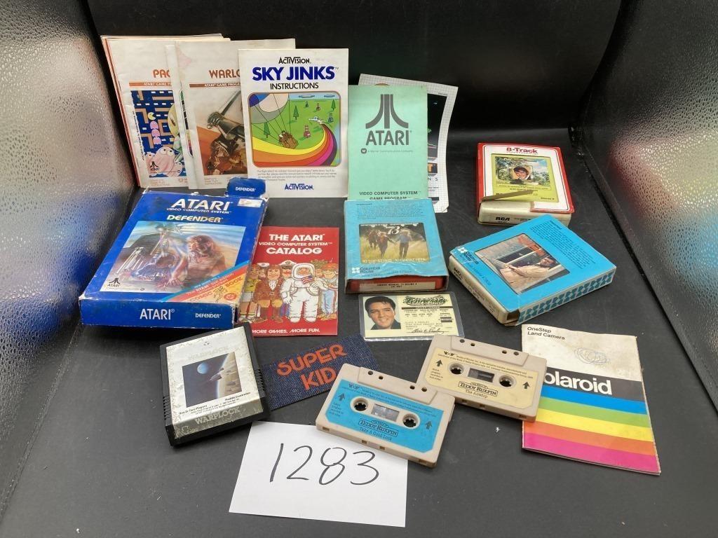 Atari Warlock Game and Other Atari Booklets & 8