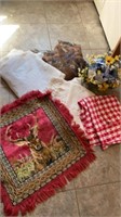 THROWS   FLORAL   TABLE CLOTH   DEER VELVET SQUARE