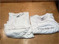 Two new white T-shirts