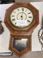 Vintage Regulator Clock 28"x18"
