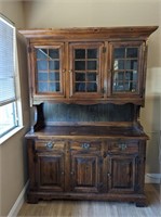 Rustic Pine Kitchen Hutch