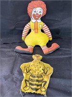 VTG Ronald McDonald Plush & Mr. Doo Bee