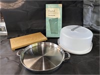 14" Stainless Steel Cookware, Cake Holder & More