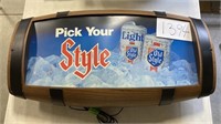 Vintage Heilman's Old Style Lit Beer Display