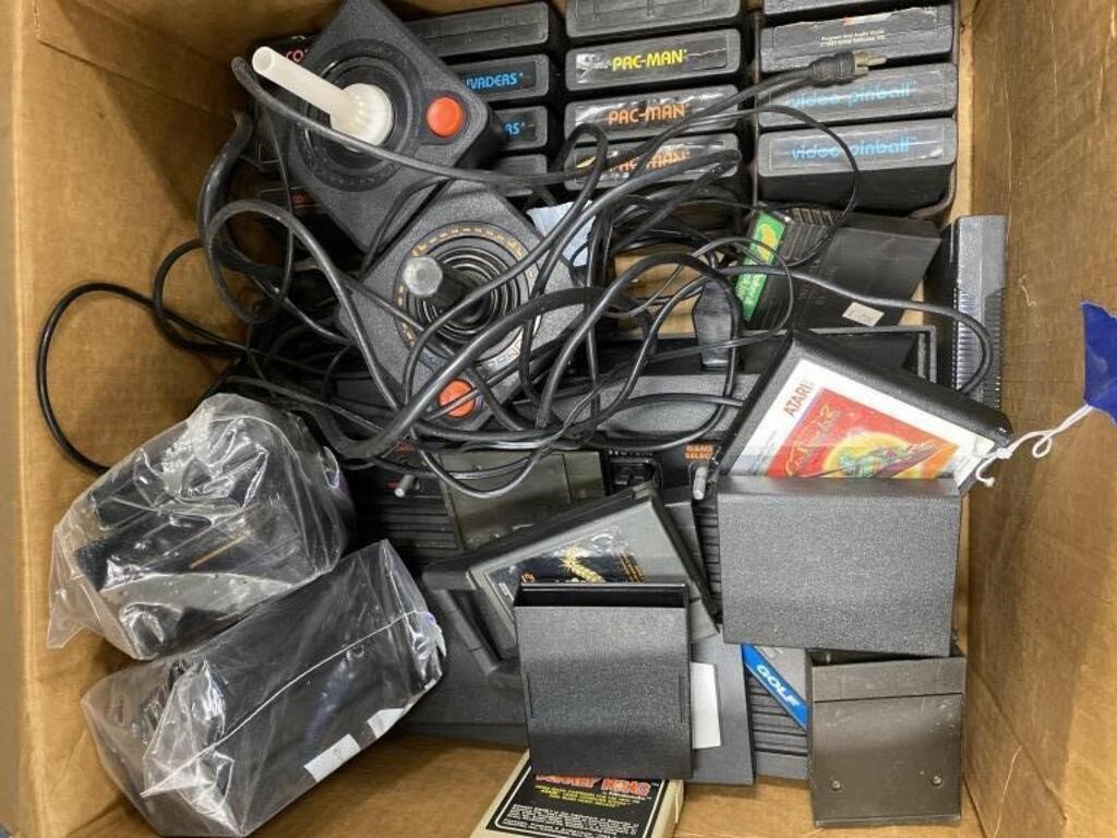 Box of Atari Game Cartridges approx 50