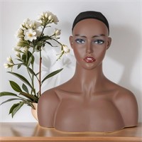 $60 Black Mannequin Head - Wig Display