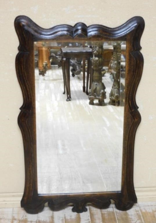 Continental Oak Beveled Mirror.