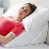 Adjustable Bed Wedge Pillow, White