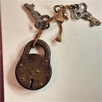 Antique lock and key
