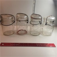 Old Mason Jars with wire tops