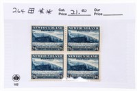 Newfoundland Block 04 4 Twenty Four Cents Stamps #