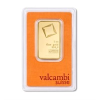 1 oz Gold Valcambi Suisse Bar