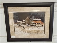 Framed Farm Scene Print