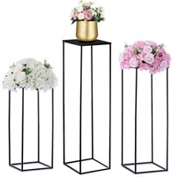 Nuptio Black Vase for Wedding Centrepieces: 3 Pcs